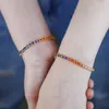 Icepto de 4mm de zircônia cúbica Rainbow CZ Chain Bracelet Bracelet Gold Bated Colorful Summer Mulher Girl Trendy Hip Hop Jóias