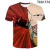 T-shirts pour hommes Été Hommes Femmes Enfants Casual Tops Anime One Punch Mode 3D Imprimé Garçon Fille Enfants Coton Manches Courtes T-ShirtMen's