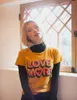 Lato Love More Letters Sweet Style Casual White Tshirts Vintage 80s 90s Bawełniane koszulki Pluse Size Ins Fashion Tshirt Women 220408