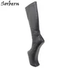 Sorbern Snakeskin Pattern Knee High Heelless Boots Platform High Heeled Crossdresser Shoes Custom Wide Fit Boot Zip Up Lady Boot
