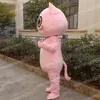 Costume da mascotte gatto rosa di Halloween Abiti da personaggio dei cartoni animati di alta qualità Vestito da carnevale per adulti Festa di compleanno Vestito operato Abito unisex