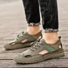 Sandals Mens Summer Genuine Leather Men Outdoor Casual Shoes Lightweight Fashion Sneakers Big Size 38-46Sandals