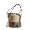 デザイナーストロー織りトートバッグショルダーバッグファッションハンドバッグ女性ショッピングバッグコイン財布財布4色