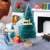 Dekorativa Objekt Figurer 1/12 Skala Dollhus Julgran Miniatyr Ornament DIY Fairy Garden Room Office Holiday Party Decor