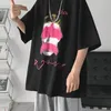 T-shirt con motivo astratto cinematografico per abbigliamento da uomo T-shirt oversize 8XL stile hip-hop estivo a maniche corte T-shirt unisex coreano 0615