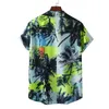 Męskie koszule Summer Hawajs Hawaiian Holiday Shirt plus size vintage mężczyźni etniczni drukowane krótkie lapiewki lapowe luźne miękki