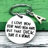 Keychains Love You Funny Keychain 선물 남자 친구 약혼자 남편 기념일 생일 발렌타인 데이 키 체인 선물 키 체인 9866