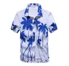 Heren -jurk shirts mode heren casual kleurrijke print strand aloha shirt korte mouw plus size 5xl hawaiiaanse shirtmen's