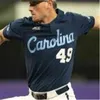 XFRSP UNC North Carolina Tar Heels Baseball Koszulki CWS 15 Michael Busch 19 Aaron Sabato 23 Tyler Baum 26 Jackson Hesterlee