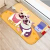 Carpets Cartoon Pug Dog Pattern Anti-Slip Suede Carpet Door Mat Doormat Outdoor Pets Shop Bath Kitchen Living Room Floor Rug Home DecorCarpe