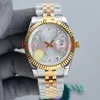 مع Diamond Watch Red Dial Sapphire Mirror 41mm آلية أوتوماتيكية 36 مم أزياء الأزياء الفاخرة ساعة 904L حزام من الفولاذ المقاوم للصدأ مع مربع مقاوم للماء Wristwatche LB