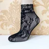 Women039s – chaussettes noires en résille et dentelle, à volants, froufrous, extensibles, transparentes, ajourées, pour robe, 2439612