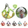 Dog Collars & Leashes Pet Reflective Harness Medium Large Lead Walking Running Dogs Chest Strap Vest AccessoriesDog