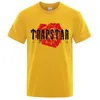 Erkek Tişörtler Gül Çiçek Tasarımı Tuzak Londra Baskılı Erkekler Yaz Pamuklu Tişört Büyük Boyutlu Üstler Sokak Yüksek Kalite T-Shirt