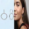 Hoop Huggie 925 Silber Charm Herz und Muschel Ohrring Asymmetrische Ohrringe für Frauen Schmuck Geschenk Freundin WifeHoop Kirs22
