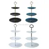 Plats Assiettes Tier Cake Stand Style European Wedding Party Multi Layer Plastic Three-tier Fruit Tray Snack Candy