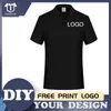 High-end Custom Polo Shirt 12 Färger T-shirts Anpassade Wild T-shirts för Män Bomull Lapel Printing DIY Märke Text 220418