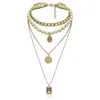 Myyshop – colliers Punk multicouches en perles, ras du cou, pendentif, bijoux X1108A