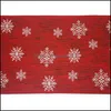 Dekoracje świąteczne świąteczne zapasy imprezy domowe ogród 33x180cm dekoracja lniana drukowana flaga stołowa plamak dha5s