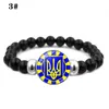 New Arrival Ukraine Bracelet Ukrainian Symbol Glass Cabochon Multilayer Leather Bracelets High Quality Men Bangles Party Favor CPA4337 0323