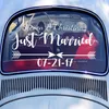 Lunotto posteriore Decal Wedding Car Just Married Segno Decalcomanie Personalizzato Sposo Sposa Nome Data Art Bumper Decor LC1284 220621