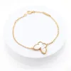 Fashion Luxury 18k Gold Sweet Butterfly Designer Charm Bracelets for Women Shell Bangle Bracelet Party Wedding Bijoux