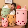 Multi Couleurs Bubble Tea Peluche Jouet En Peluche Alimentaire Thé Au Lait Doux Poupée Boba Fruit Tasse À Thé Oreiller Coussin Enfants Jouets Cadeau D'anniversaire JN09