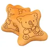 Koala Pattern Cookie Forma di biscotto Riempito Cuscino ornamentale Carino Cibo stampato Divano letto Vita per bambini Compleanno J220704