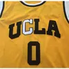 XFLSP NCAA 0 Westbrook UCLAジャージ大学カレッジバスケットボールジャージは大学のシャツを着用します