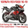 OEM-mässor för Aprilia RSV4 RSV1000R RSV 1000 RSV-1000 R 16-19 Kroppsarbete 162NO.34 RSV1000 R RR 16 17 18 19 RSV1000RR 2016 2017 2018 2019 Injektion Mold Body Gloss Black