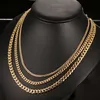 3mm5mm7mm Cubaanse Link Chain Rvs Ketting Gold Filled Tone Punk Hip Hop Mannen S Jewelry9105163