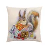 Kudde/dekorativ kudde linne Happy Easter Egg Floral Sofa Print Cushion Case Livingroom Couch Decorative Throw Pillows Pillow Cushion/Deco