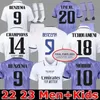 2023 Benzema Finals Soccer Jersey 21 22 23 축구 셔츠 레알 마드리드 Camavinga Alaba Modric Valverde 네 번째 Camiseta 남자 아이들 유니폼 SAUG17