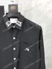 22ss Men Women Designers Jackets Paris Collar letter print Cotton fabric Man Lapel Neck Streetwear black M-2XL