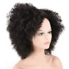 Afro perwersy fala spiral curl peruki afrykańskie czarne peruki kręcone włosy