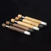 Fumer Cool Naturel En Bois Mini Tuyaux En Métal Herbe Tabac Pipe À Main Cigarette Porte-filtre Dugout Catcher Taster Bat Tips Tube Spring One Hitter Embouchure Bouche