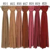 Écharpe plissée en mousseline de soie froissée, Hijabs, grande taille, châles pour femmes, bandeau musulman de haute qualité, Turbans, 1 pièce, vente au détail