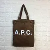 Kvällspåsar lyxiga APC Tygväska i Corduroy Single Shoulder Handbag Shopping Handväskor Totes stor kapacitetsevening5855436