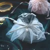 Gift Wrap 1Pcs Luxury Drawstring Velvet Bags With Gauze&Pearl Jewelry Pouches Christmas Decor Wedding Favor WrappingGift