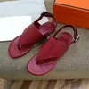 Fashion-High Quality Fashion Trend Simple And Comfortable Flip-flop Sandals Luxury Brand Designer Lady Leather Flat Sandal Size 35-41