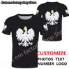 Pologne été personnalisé pôles t-shirt hommes Sport t-shirt bricolage t-shirt POLSKA emblème chemises personnalisé PL pays Polacy t-shirt 220616