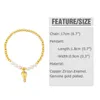 سحر الأساور فلولا النحاس الزركون Zircon Gold Bead Chain Dragonfly Bracelet Pearl Ferl Flower for Women Excalies Brtd83