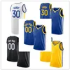 Custom 2022 Jerseys Basketball Stephen Curry 30 Klay Thompson 11 Poole 3 Jersey Blue White Black City 75th Men Mensed Jersey S-XXL Mix and Match Order