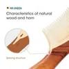Mr.Green Comb Natural Wood med horn skarvstruktur Fina tandhårkam