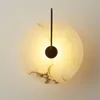 Wall Lamp Art Decor Lamps Indoor Modern Stone Material Mounted Led Lights Sconces Black Gold Warm White Bedroom Foyer Loft LampsWall