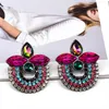 Dangle Kronleuchter Design Buntes Kristallmetall-Ohrringe hochwertig klassische Schmuckzubehör für Frauen Großhändler