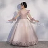 Girl's Dresses Children's Dress Princess High-end Long-sleeved Girls Birthday Party Model CatwalkGirl's