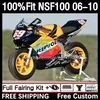 ホンダファイバーグラスNSF100 NSF 100 06-10 10DH.0 NSF-100 06 08 09 10 NS-F100 2006 2007 2009 2009 2010インジェクルモルドフェアリングレプソルオレンジ