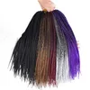 3X Box Braids Crochet Hair 24 pouces Ombre Brown Expression pré-bouclée cheveux synthétiques