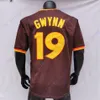 Tony Gwynn Jersey Vintage 1978 1982 Marinha Branco Café Pulôver Botão Riscas Malha Bp Saudação ao Serviço 2007 Hall of